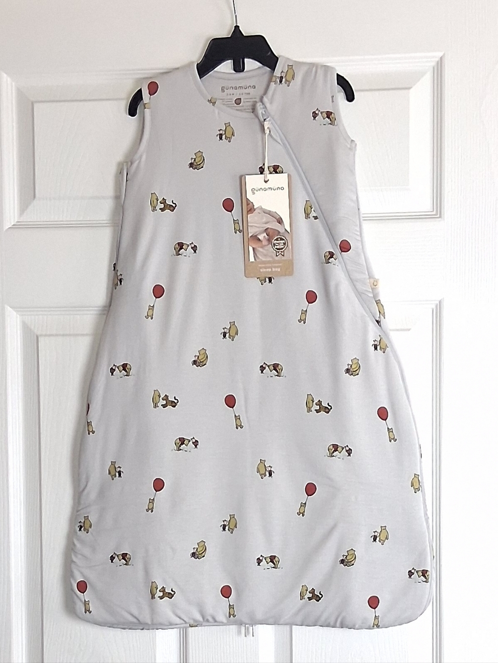 Gunamuna Pooh Piglet Gray Sleep Sack